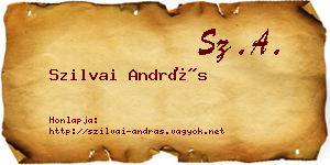 Szilvai András névjegykártya
